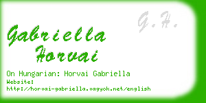 gabriella horvai business card